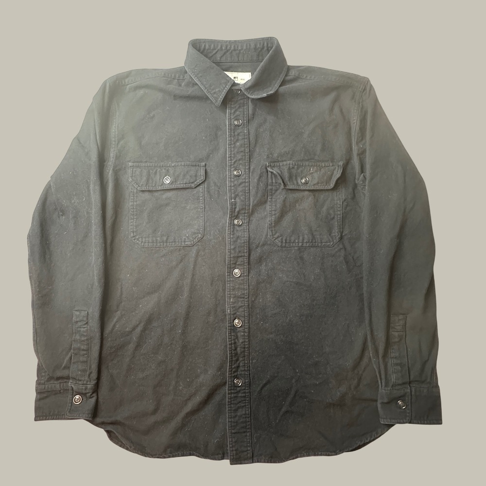 Woolrich Shirt Mens XXL Archive Pattern WX0010 Black Button Down Cotton